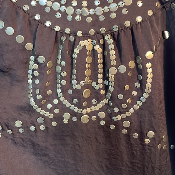 Alfani Chocolate Brown embellished sheath Dress (M) - Picture 9 of 11